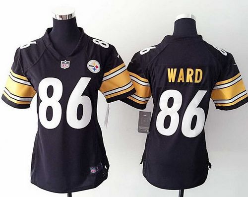 Nike Steelers #86 Hines Ward Black Team Color Women's Stitched NFL Elite Jersey